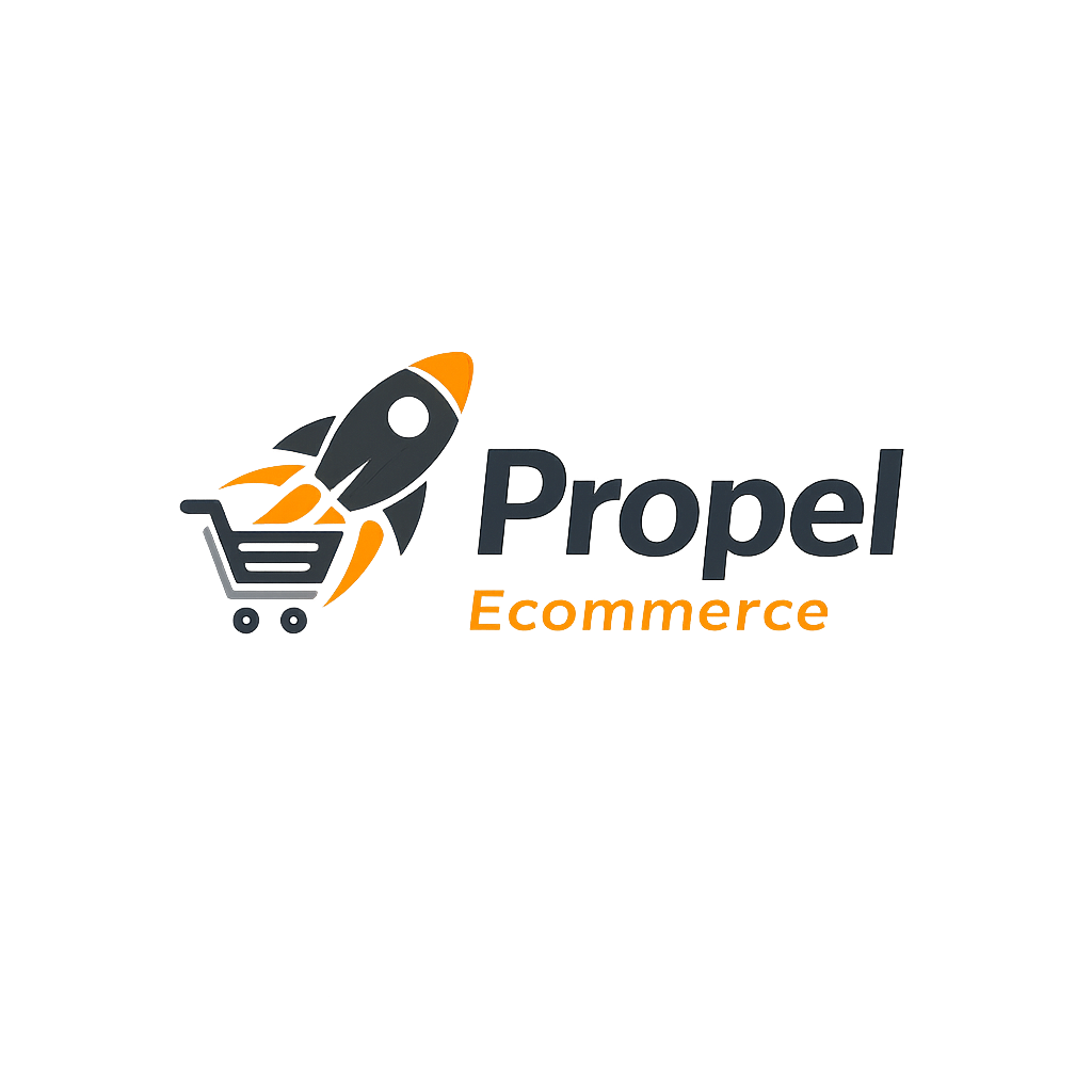 Propel Ecommerce logo representing a modern ecommerce brand focused on online store growth and digital commerce solutions.