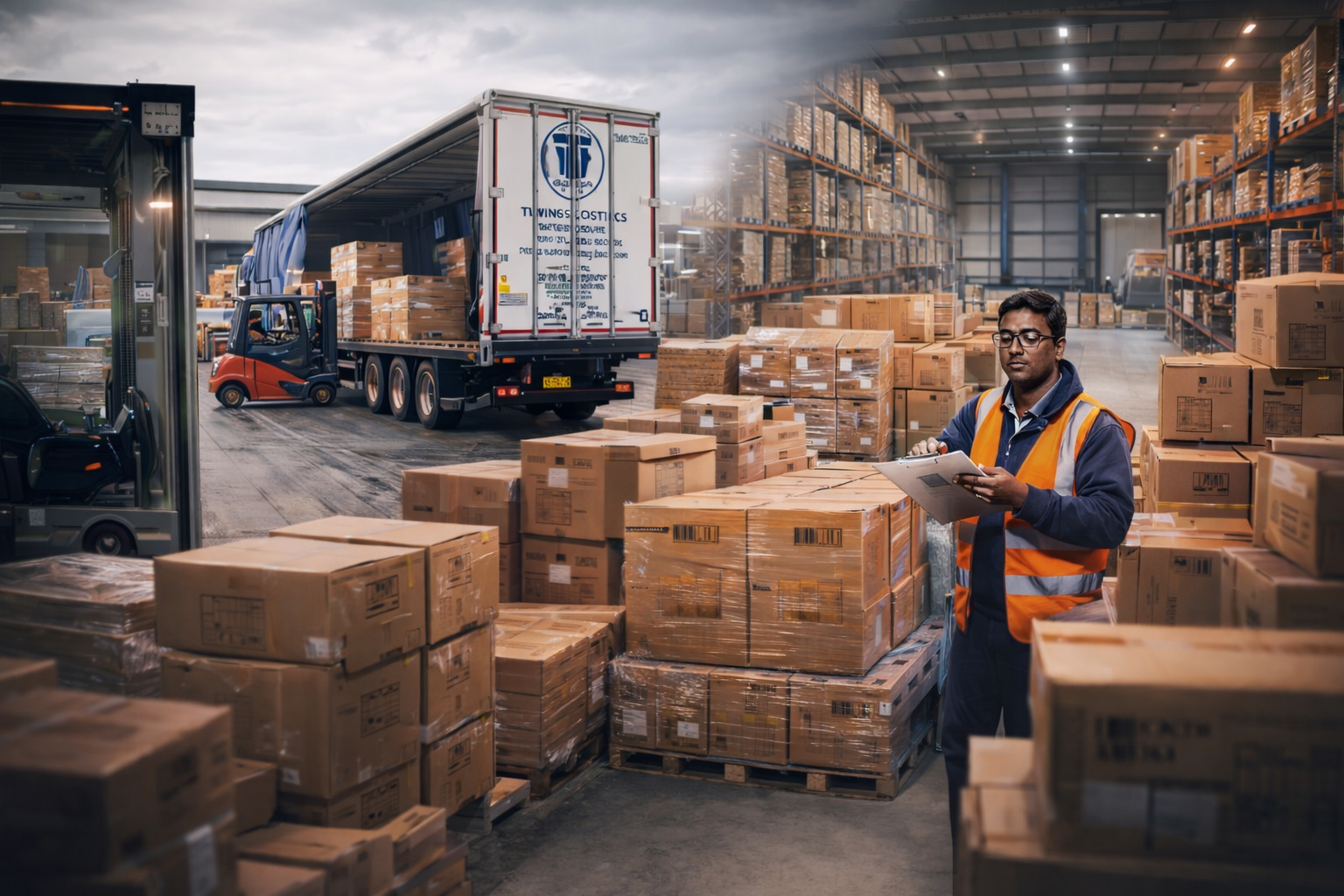 warehouse operations in action